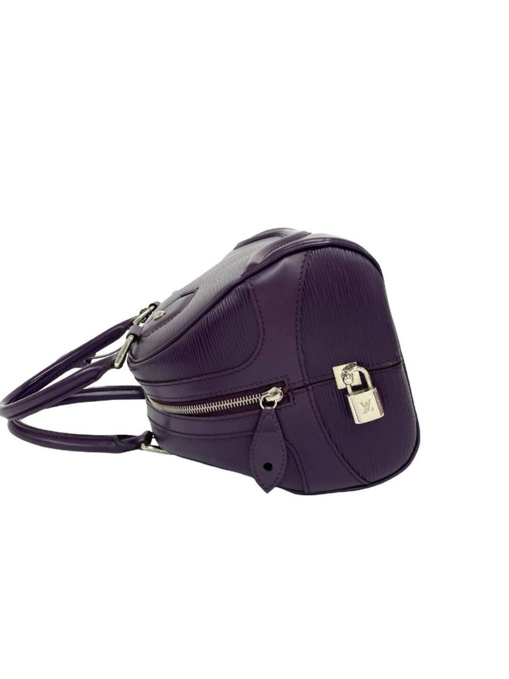 Louis Vuitton Bowling Montaigne PM Epi Leather Boston Bag Cassis Purple - Picture 5 of 10